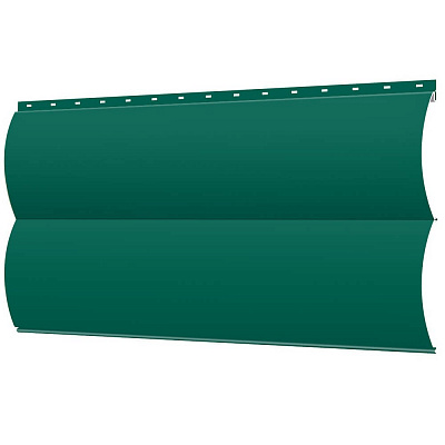 Сайдинг металлический Блок-Хаус под бревно RAL6026 Опал фото Центр Металлокровли