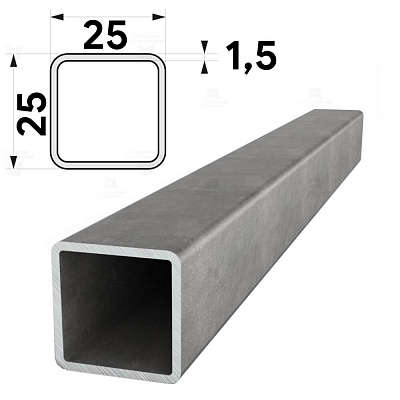 Труба профильная 25х25х1,5мм длина 6 метров