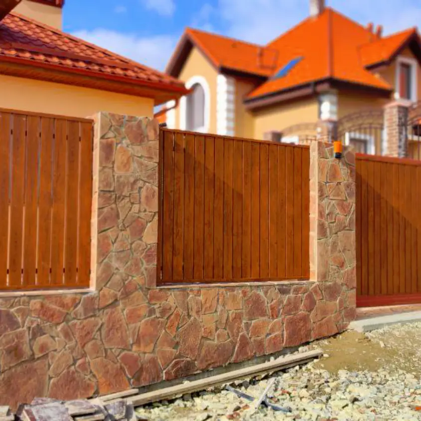 Фото 3 Металлопланкен Кедр Темный 3D SteelArt вертикальный монтаж