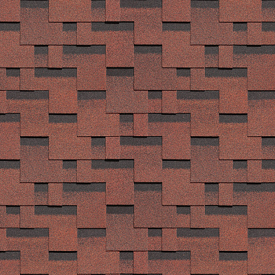 Гибкая черепица Dоcke PIE Standard коллекция ТЕТРИС Красный 3,0м2/уп фото Центр Металлокровли