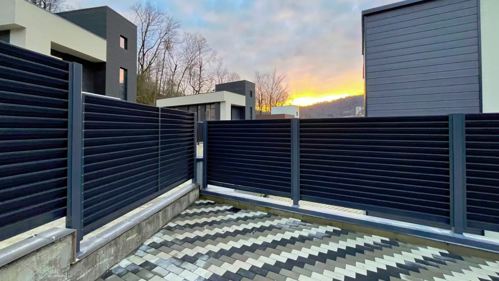 Фото 4 Забор жалюзи ЭКО-Z-US RAL7024 Серый Графит